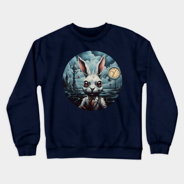 Alice in Wonderland Rabbit Crewneck Sweatshirt by beangeerie